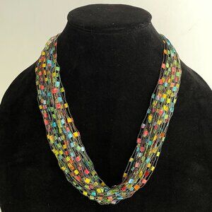 Fibrations Women’s Handcrafted Multicolored Multi-strand 23” Necklace
